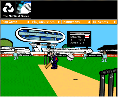 NatWest Cricket Game Screenshot