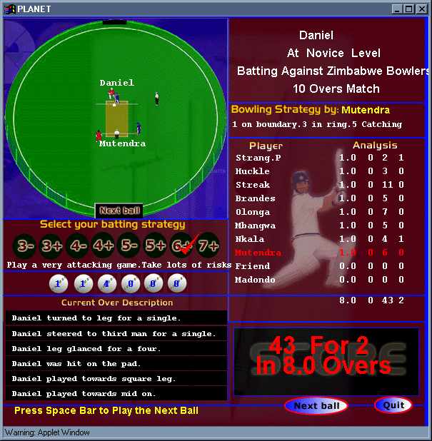 Planet Cricket Screenshot
